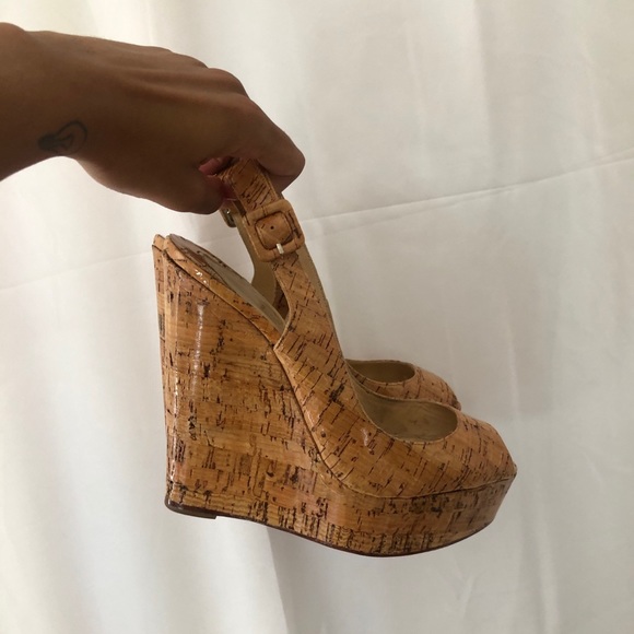 Christian Louboutin Cork Wedges - Picture 2 of 8